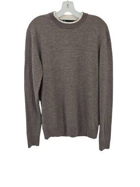 American Tall Mens 100% Merino Wool Knit Sweater M Quiet Luxury Frat Academia